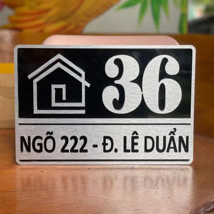 Làm biển số nhà đẹp tphcm bằng mica, inox giá rẻ chất lượng cao