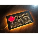 [Ảnh thật] BẢNG, BIỂN SỐ NHÀ. Đèn LED, Mặt mica cán ghi sần + inox, số nổi 1cm, ngoài trời. BSN-PMV198