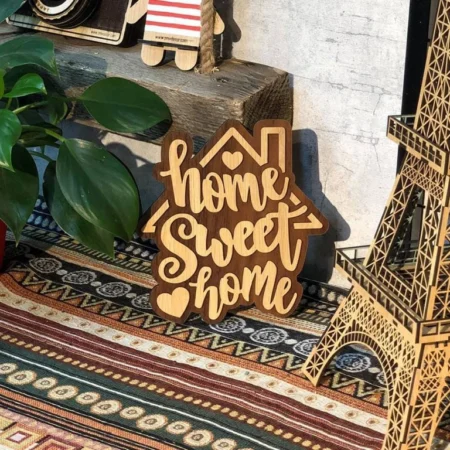 BẢNG, BIỂN GỖ DECOR. Gỗ MDF phủ Melamin 2 màu tương phản cắt laser. BGDC-PMV36