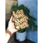 BẢNG, BIỂN GỖ DECOR. Gỗ MDF phủ Melamin 2 màu tương phản cắt laser. BGDC-PMV36