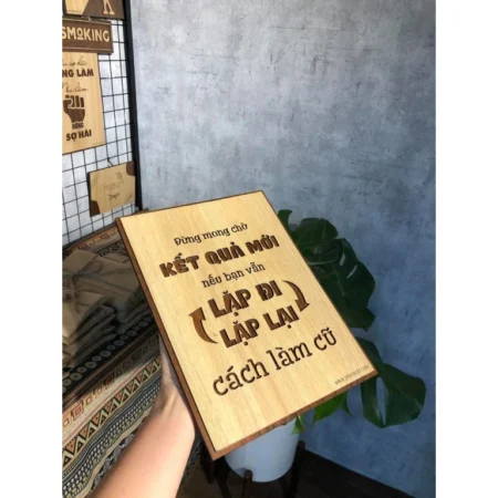 TRANH ĐỘNG LỰC. Tranh gỗ 2 màu tương phản, treo văn phòng tạo động lực làm việc. TDL-PMV27